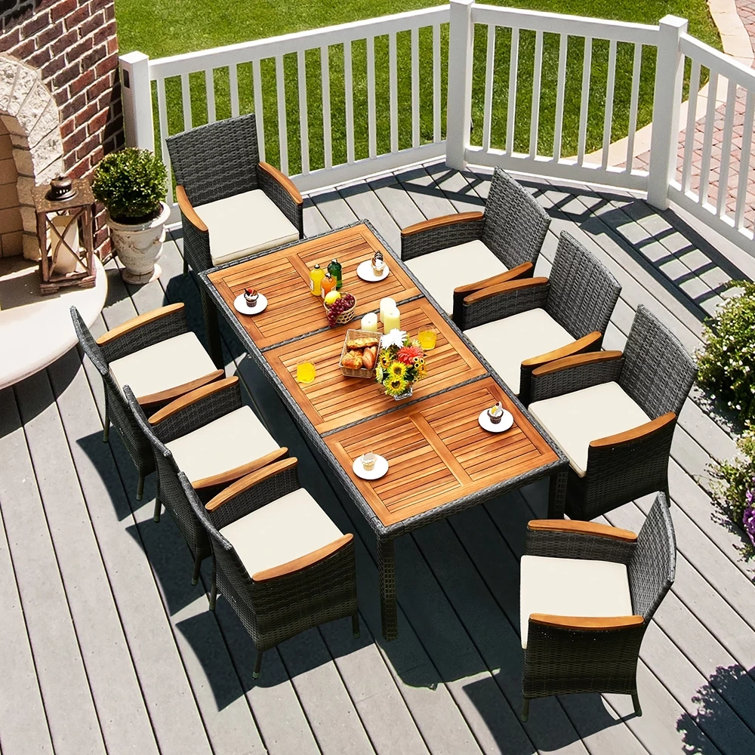 8 person garden discount table and chairs